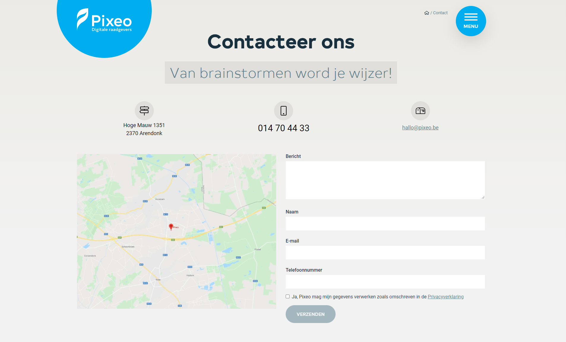 17e - formulier opstellen website